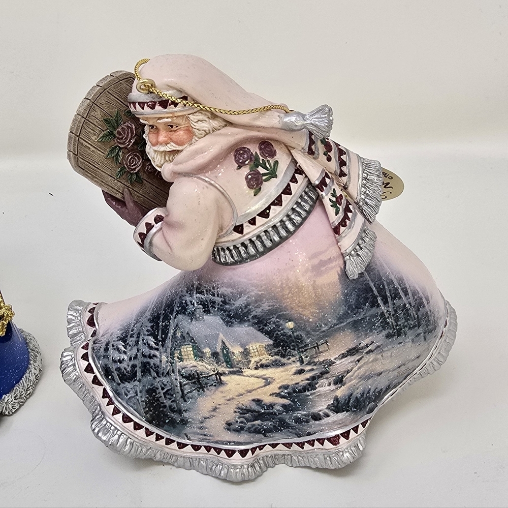 Vtg Ashton Drake Thomas Kinkade old world santa ornament collection set of 3 - Picture 5 of 9